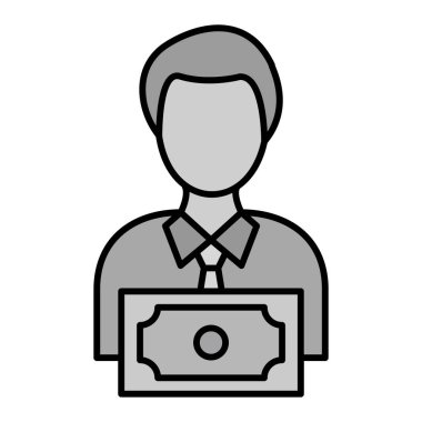  Yatırımcı simgesi. izole edilmiş sembol çizimi 