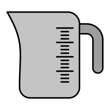 Ölçme kabı. Web simgesi vektör illüstrasyonu 