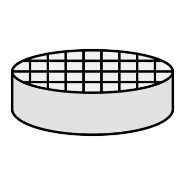 Sieve simge vektörü beyaz arkaplanda izole edildi 