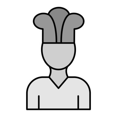 Şef Avatar simgesi vektör illüstrasyon grafik tasarımı