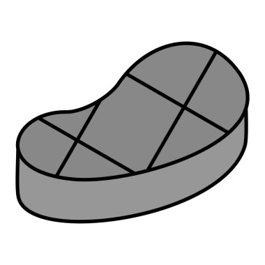 Et ikonu. Web için biftek vektör simgelerinin özet çizimi