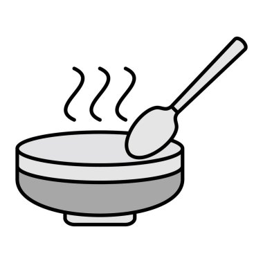 Çorba modern simge vektör illüstrasyonu