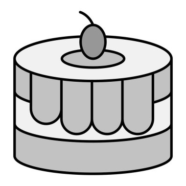 Pankek modern ikon vektör illüstrasyonu