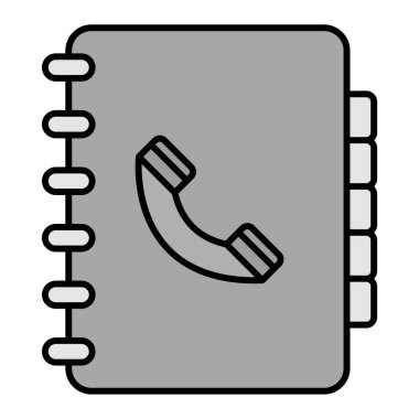 Telefon Defteri modern simge vektör çizimi