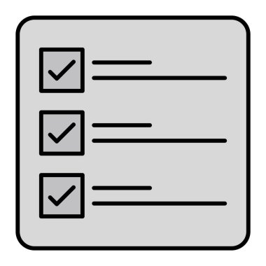 Kontrol listesi modern simge vektör illüstrasyonu