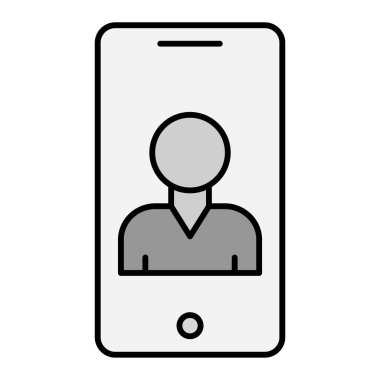 cep telefonu simgesi. Web için basit oyuncu vektör çizgisi simgeleri çizimi