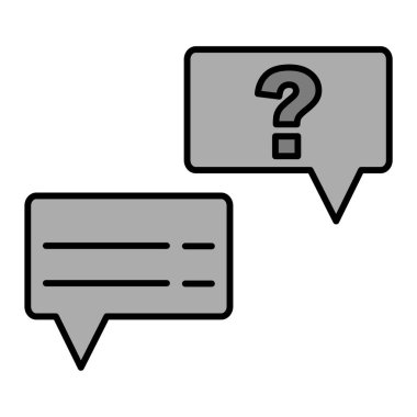 İleti sohbet vektör illüstrasyonlu konuşma balonu