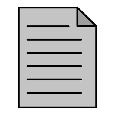 Belge. Web simgesi basit illüstrasyon