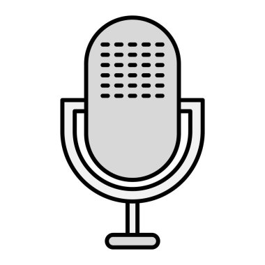 mikrofon simgesi vektör illüstrasyonu