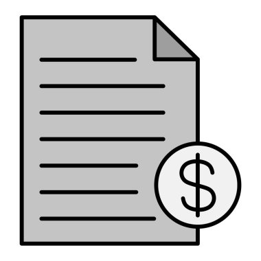 Fatura. Web simgesi basit illüstrasyon