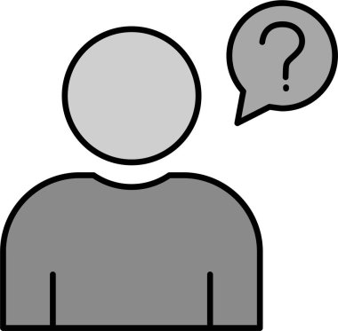 Adamım. Web simgesi basit illüstrasyon