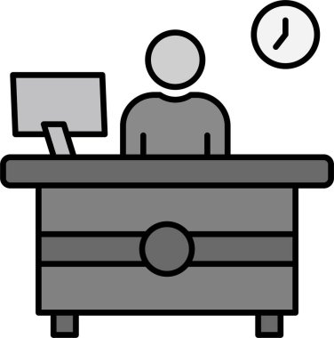 ofis çalışanı. vektör çizim