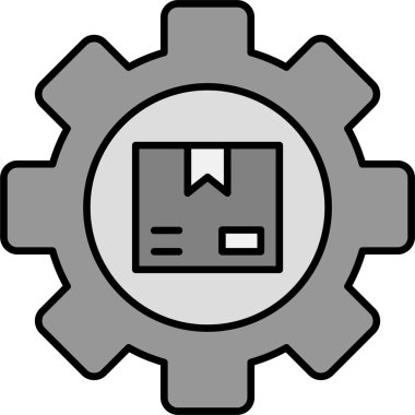 lojistik ve dağıtım çizgisi vektör simgesi.