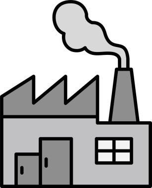 Fabrika. Web simgesi basit illüstrasyon