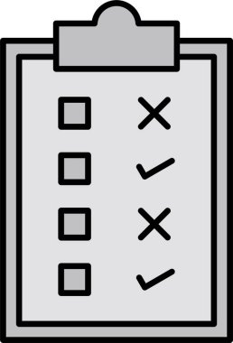 Kontrol listesi. Web simgesi basit illüstrasyon