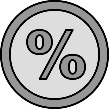 yüzde indirim simgesi, vektör illüstrasyonu