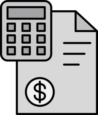 Muhasebe. Web simgesi basit illüstrasyon