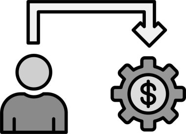 iş ve finans satırı vektör simgesi