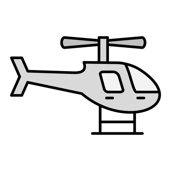 ヘリコプター現代のアイコンベクトルイラスト — ストックベクタ