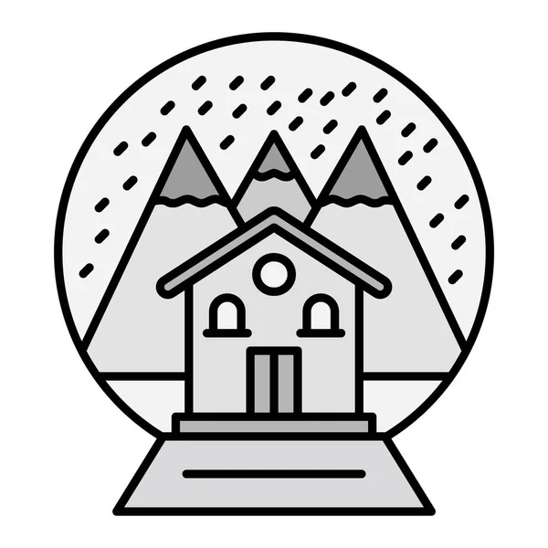 Snow Globe Modern Icon Vector Illustration — Vector de stock