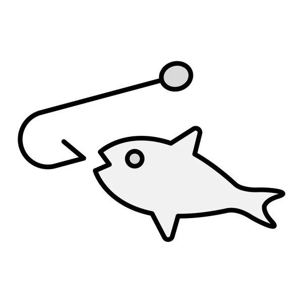 Fishing Modern Icon Vector Illustration — ストックベクタ