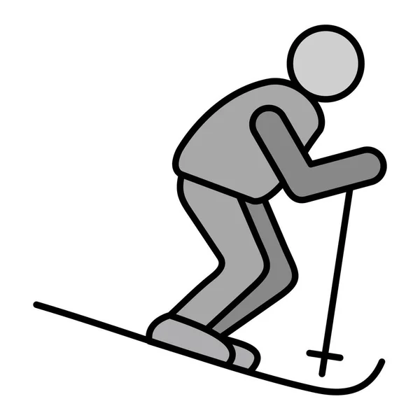 Skifahren Moderne Icon Vektor Illustration — Stockvektor