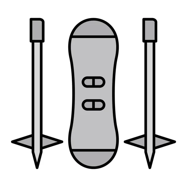 Snowboard Moderní Ikona Vektor Ilustrace — Stockový vektor