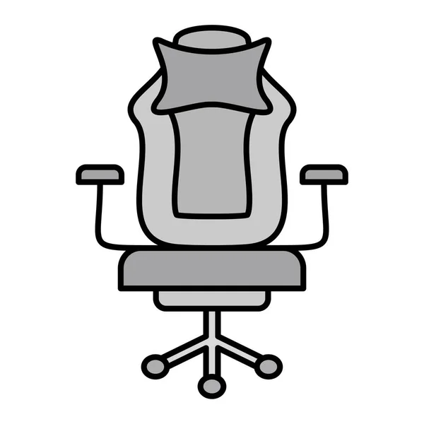 Gaming Chair Vector Thin Line Icon — Archivo Imágenes Vectoriales
