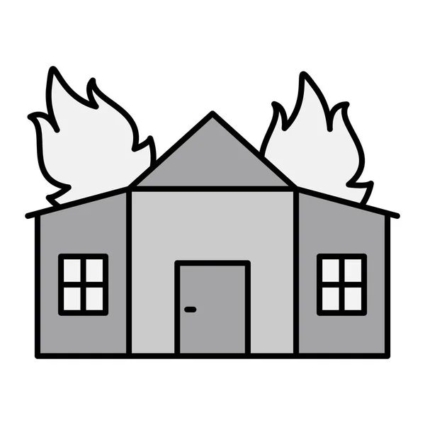 House Fire Other Elements Vector Illustration Design — Archivo Imágenes Vectoriales