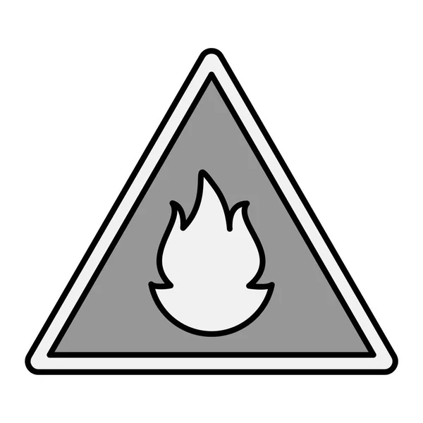 Flammable Sign Icon Vector Illustration Graphic Design — Vector de stock