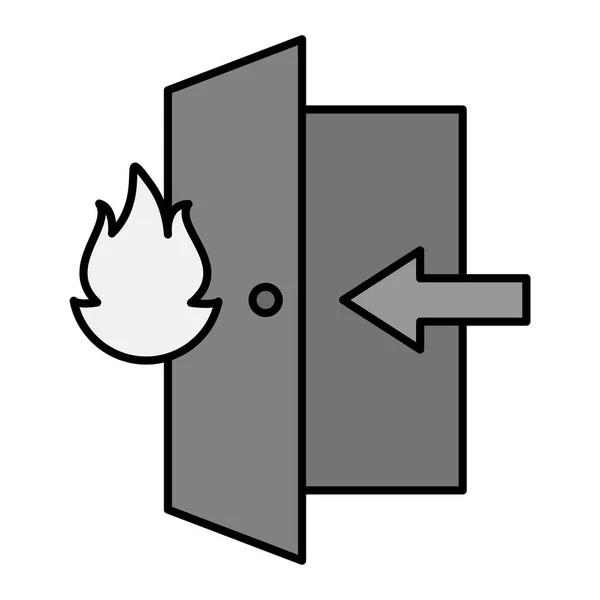Ilustracja Wektorowa Ikony Wyjścia Pożarowego — Wektor stockowy