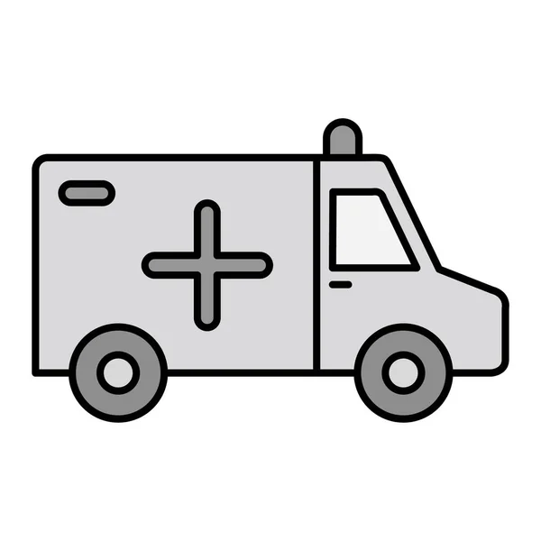 Ambulância Vetor Ícone Linha Fina — Vetor de Stock