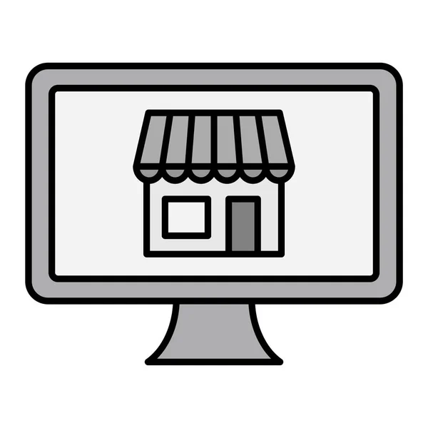 Online Store Icon Vector Illustration Design — Stockvektor