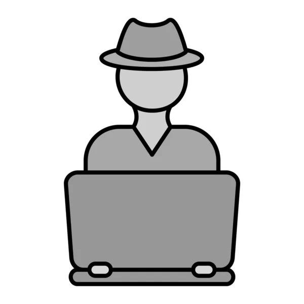 Hacker Personagem Avatar Ilustração Vetorial — Vetor de Stock