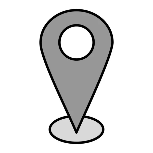 Kaart Pin Pictogram Locatiemarkering Symbool Gps Navigatieteken Geïsoleerde Vectorillustratie — Stockvector
