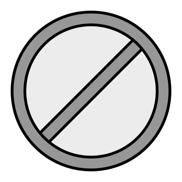 Prohibition Vector Illustration Flat Design Style — Image vectorielle