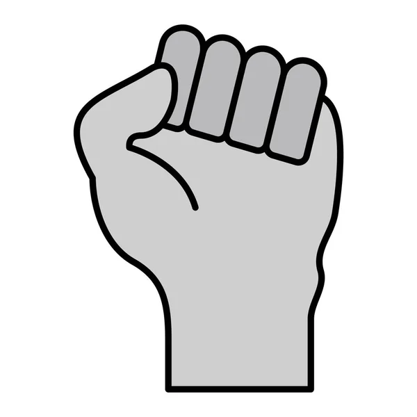 Hand Raised Fist Vector Illustration — Stock Vector