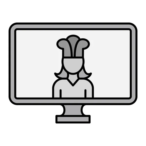 Cooking Show Modern Icon Vector Illustration — стоковый вектор