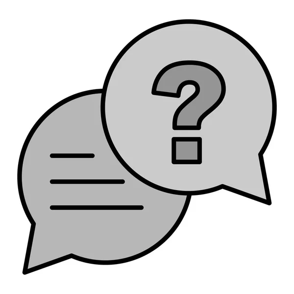 Speech Bubble Question Mark Icon Vector Illustration — Stock Vector