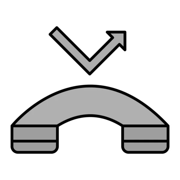 Pfeil Symbol Vektor Dünne Linie Zeichen Isolierte Kontursymboldarstellung — Stockvektor