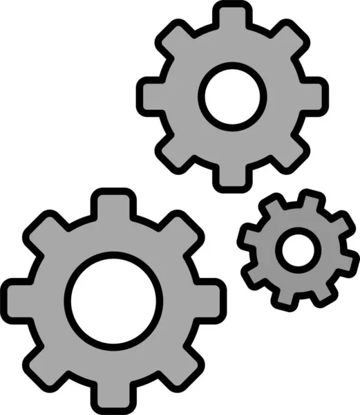 Cog Web Icon Simple Design — Stock Vector