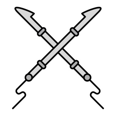 Kılıç simgesi. vektör illüstrasyonu