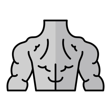 Vücut simgesi. İnsan beyin vektör çizgisi tasarımının ana hatları.