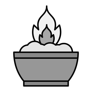 Yanan bir mum simgesinin vektör çizimi