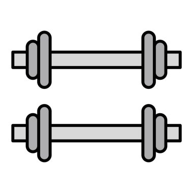 Spor aletleri ikonu. ağ için halter vektör simgelerinin karikatür çizimi