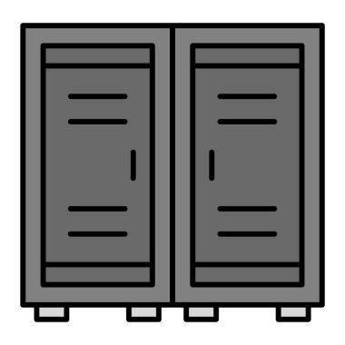 Modern ofis simgesinin vektör illüstrasyonu