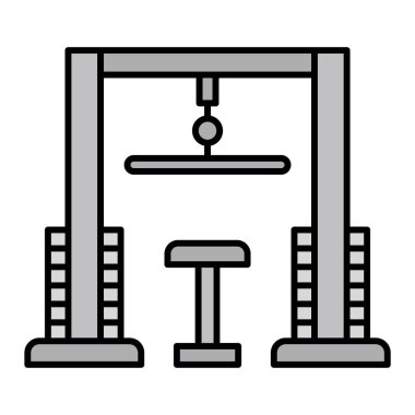 İnşaat vinci simgesi. Web için depo vektör simgelerinin özet çizimi