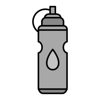 Bir şişe su ikonu. Web için tuz karıştırıcı vektör simgelerinin özet çizimi