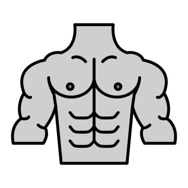 Vücut simgesi. Web için insan beyin vektör simgelerinin özet çizimi