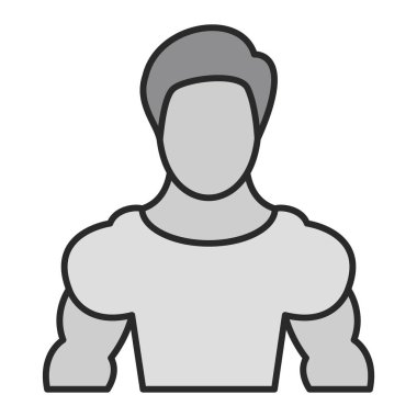 Erkek ikonu. Taslak insanlar vektör illüstrasyonu. beyaz arkaplanda izole